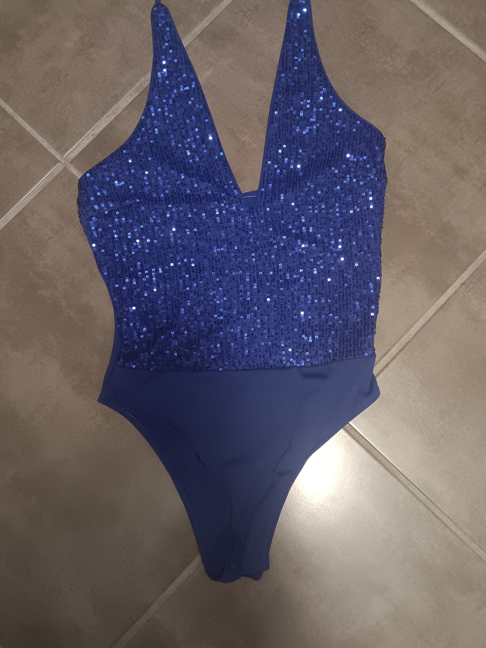 Kids Sequin One-Piece Swimsuit - Royal Blue